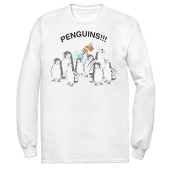 Men's Nickelodeon Avatar The Last Airbender Aang And Penguins!! Portrait Tee