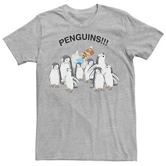 Men's Nickelodeon Avatar The Last Airbender Aang And Penguins!! Portrait Tee