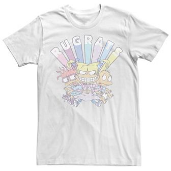 Men's RugRats Group Shot Faded Logo Tee