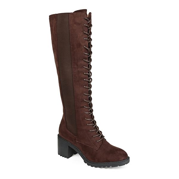 Journee Collection Jennica Women's Knee High Combat Boots - Brown (9.5 WC)