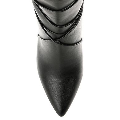 Journee Kaavia Women's Bow-Detail Knee High Boots