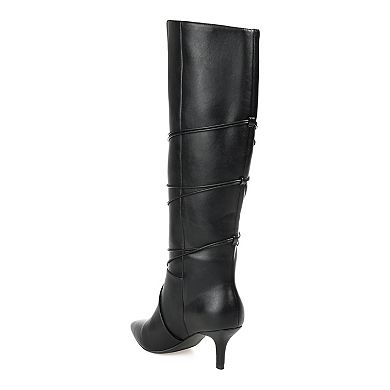 Journee Kaavia Women's Bow-Detail Knee High Boots