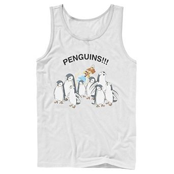 Men's Nickelodeon Avatar The Last Airbender Aang And Penguins!! Tank Top
