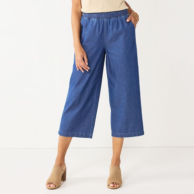 Terri Twill Crop Wide Leg Pant