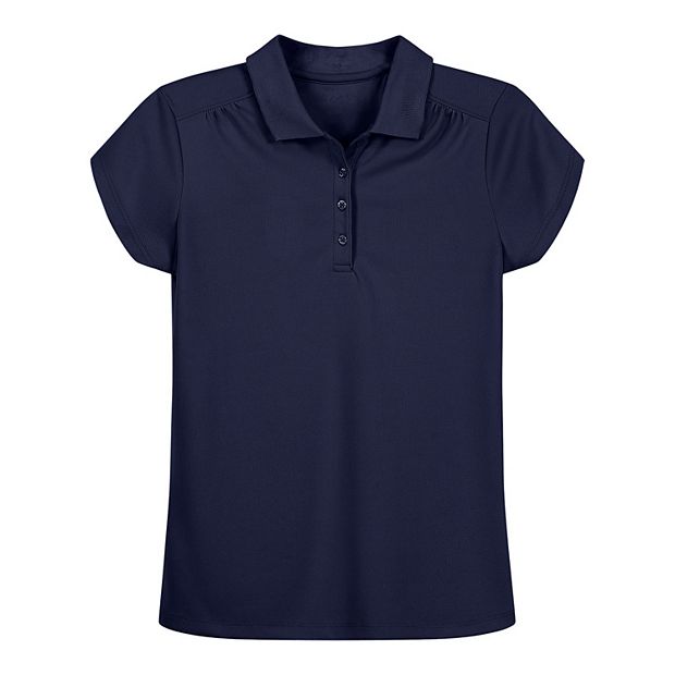 Girls navy blue outlet polo shirts