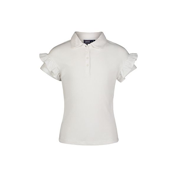 Zeco School Uniform Girls Frilly Collar Polo Shirt 