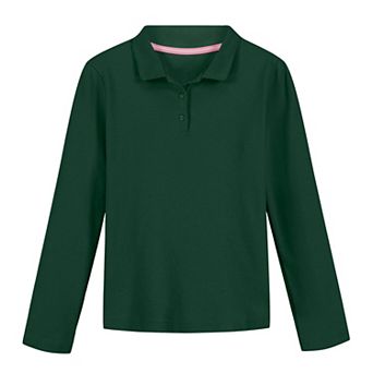 Girls 4-16 IZOD Picot Long Sleeve Polo in Regular & Plus Size