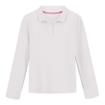 Girls 4-16 IZOD Picot Long Sleeve Polo in Regular & Plus Size