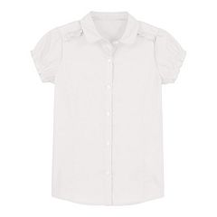 Girls white outlet button down shirt