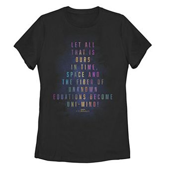 Juniors' Marvel Eternals Our Oath Movie Quote Tee