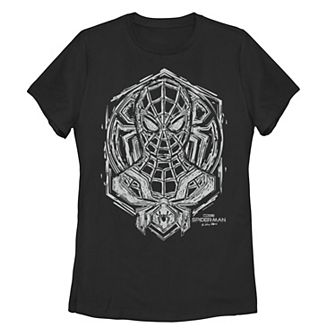 Juniors' Marvel Spider-Man No Way Home Spider Lines Tee