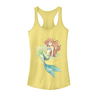 Disney's Princess The Little Mermaid Ariel Star Fish Sketch Racerback Juniors' Tank Top