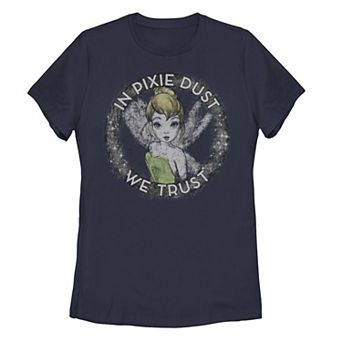 Disney's Peter Pan Tinkerbell Circle In Pixie Dust We Trust Juniors' Tee