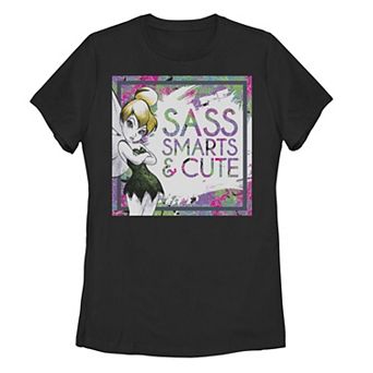 Disney's Peter Pan Tinkerbell Sass, Smart & Cute Tropical Juniors' Tee