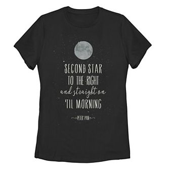 Disney's Peter Pan Second Star To The Right Moon & Stars Juniors' Tee