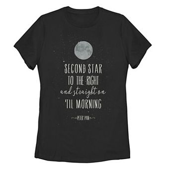 Disney's Peter Pan Second Star To The Right Moon & Stars Juniors' Tee