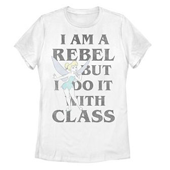 Disney's Peter Pan I Am A Rebel But I Do It With Class Tink Juniors' Tee