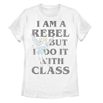 Disney's Peter Pan I Am A Rebel But I Do It With Class Tink Juniors' Tee