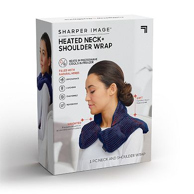 Sharper Image Hot & Cold Herbal Aromatherapy Neck & Shoulder Plush Wrap Pad