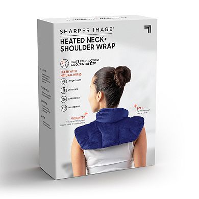 Sharper Image Hot & Cold Herbal Aromatherapy Neck & Shoulder Plush Wrap Pad