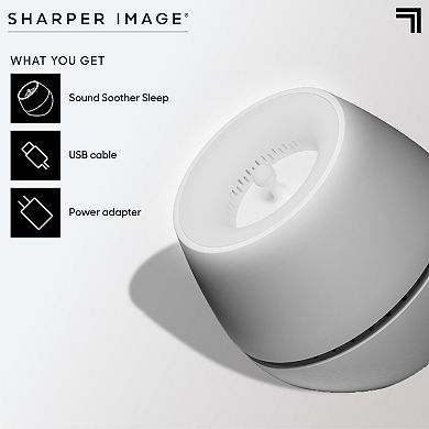 Sharper Image Sound Soother Wind, White Noise Machine With LED Glow