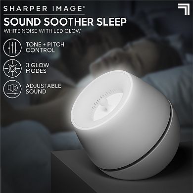 Sharper Image Sound Soother Wind, White Noise Machine With LED Glow