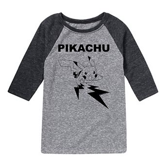 Boys 8-20 Pokemon Pikachu Engage Graphic Raglan Tee