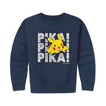Boys 8-20 Pokemon Pika Wall Crew Fleece Sweatshirt