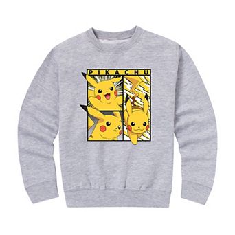 Boys 8-20 Pokemon Pikachu Poses Crew Fleece Sweatshirt