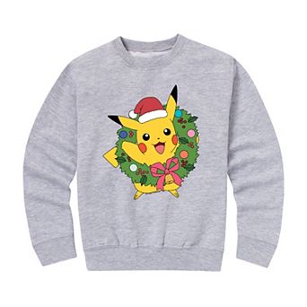 Boys 8-20 Pokemon Pika Wreath Crew Fleece Sweatshirt