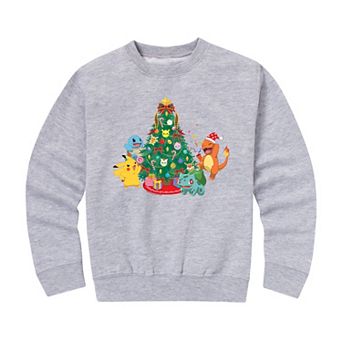 Boys 8-20 Pokemon Under Christmas Tree Crew Fleece Sweatshirt