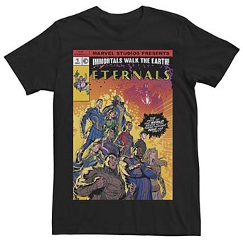 Men's Marvel Eternals Retro Comic Cover Poster Tee