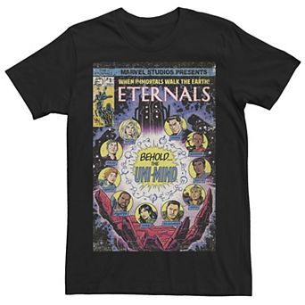 Men's Marvel Eternals Immortals Walk The Earth Retro Comic Cover Tee