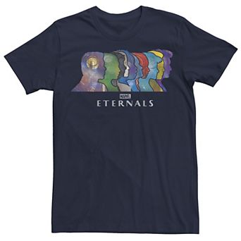 Men's Marvel Eternals Cosmic Silhouette Fill Line Up Tee