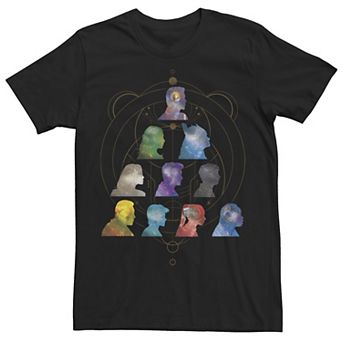 Men's Marvel Eternals Group Cosmic Porfile Shots Tee