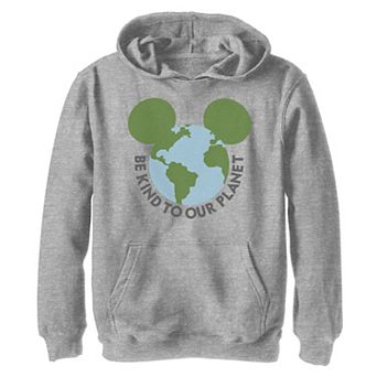 Disney's Mickey & Friends Boys 8-20 Mickey Be Kind To Our Planet Globe Graphic Hoodie