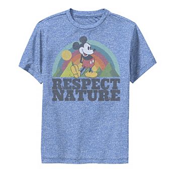 Disney's Mickey & Friends Boys 8-20 Mickey Mouse Respect Nature Rainbow Graphic Tee