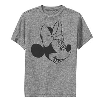 Disney's Minnie Mouse Boys 8-20 Black And White Head Shot Graphic Tee