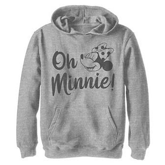 Disney's Mickey & Friends Boys 8-20 Oh Minnie Simple Text Graphic Hoodie