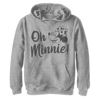 Disney's Mickey & Friends Boys 8-20 Oh Minnie Simple Text Graphic Hoodie