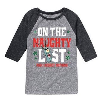Boys 8-20 SpongeBob SquarePants Plankton Naughty Raglan Graphic Tee