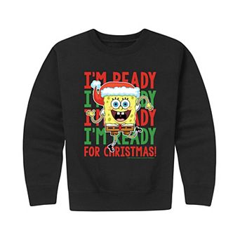 Boys 8-20 SpongeBob SquarePants Ready for Christmas Crew Fleece Sweatshirt
