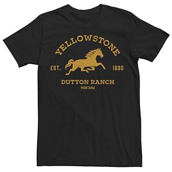 Men's Yellowstone Dutton Ranch Montana Horse Logo C1 Tee