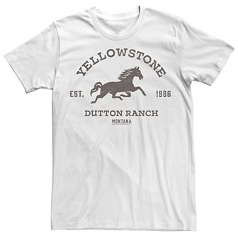 Men's Yellowstone Dutton Ranch Montana Horse Logo C1 Tee