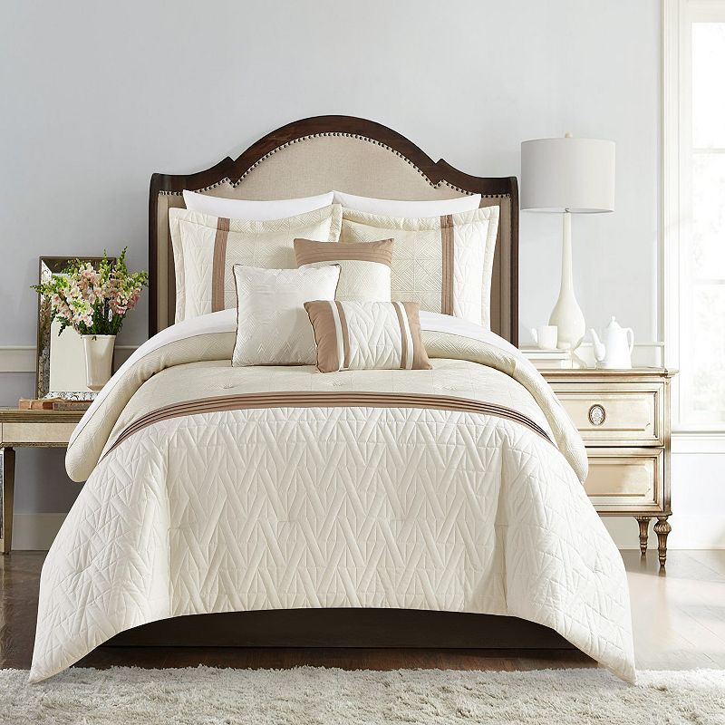 64212463 Chic Home Macie Comforter Set with Coordinating Th sku 64212463