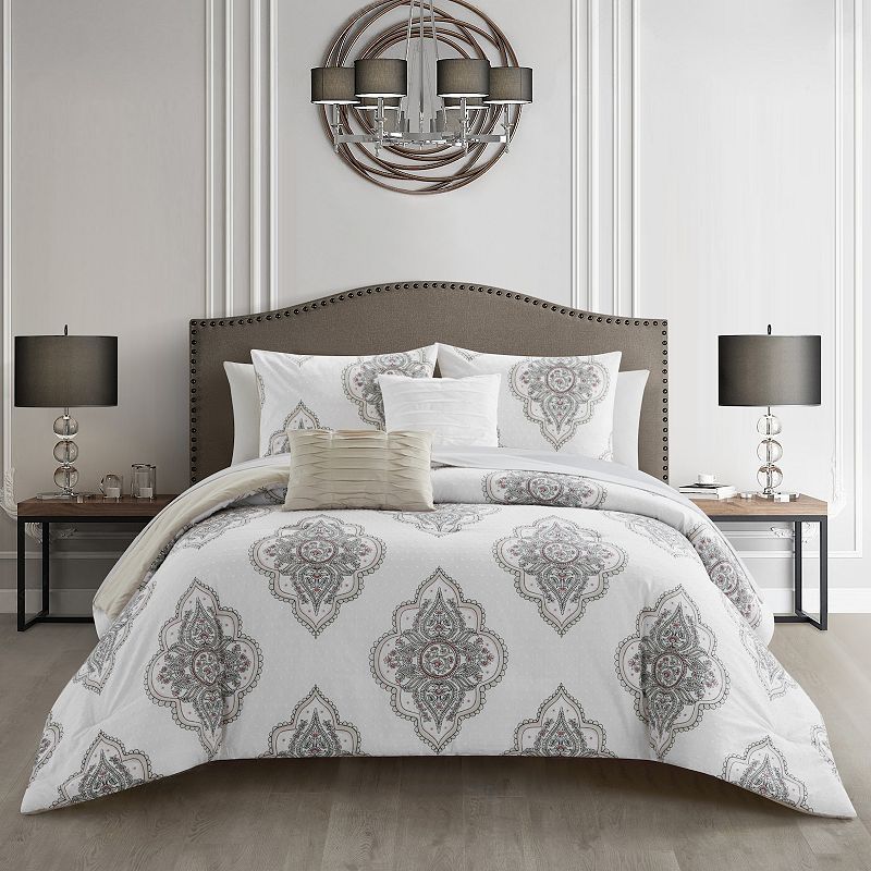 55687119 Chic Home Pacey Comforter Set with Coordinating Th sku 55687119