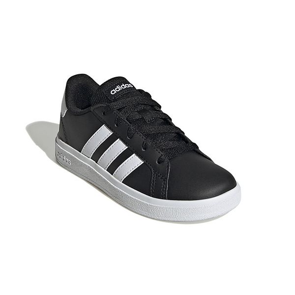 adidas Grand Court Big Kids' Lifestyle Tennis Shoes - Black White Black (4)
