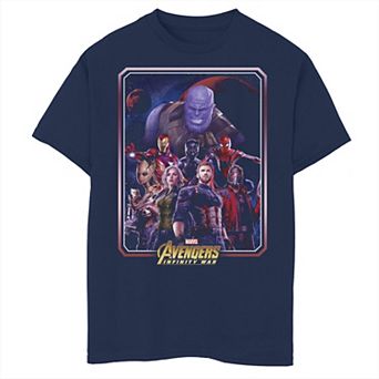 Boys 8-20 Marvel Avengers Infinity War Group Poster Graphic Tee
