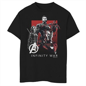 Boys 8-20 Marvel Infinity War Avengers Red Box Team Graphic Tee