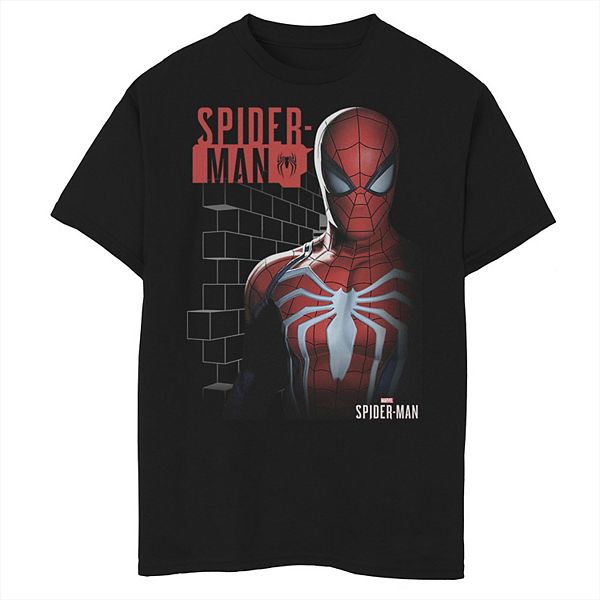 Boys 8-20 Marvel's Spider-Man Game Brick Portrait Graphic Tee